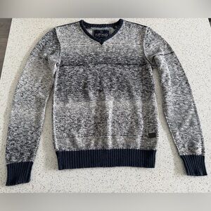 Buffalo David Bitton Men's V-Neck Sweater in Black and White M